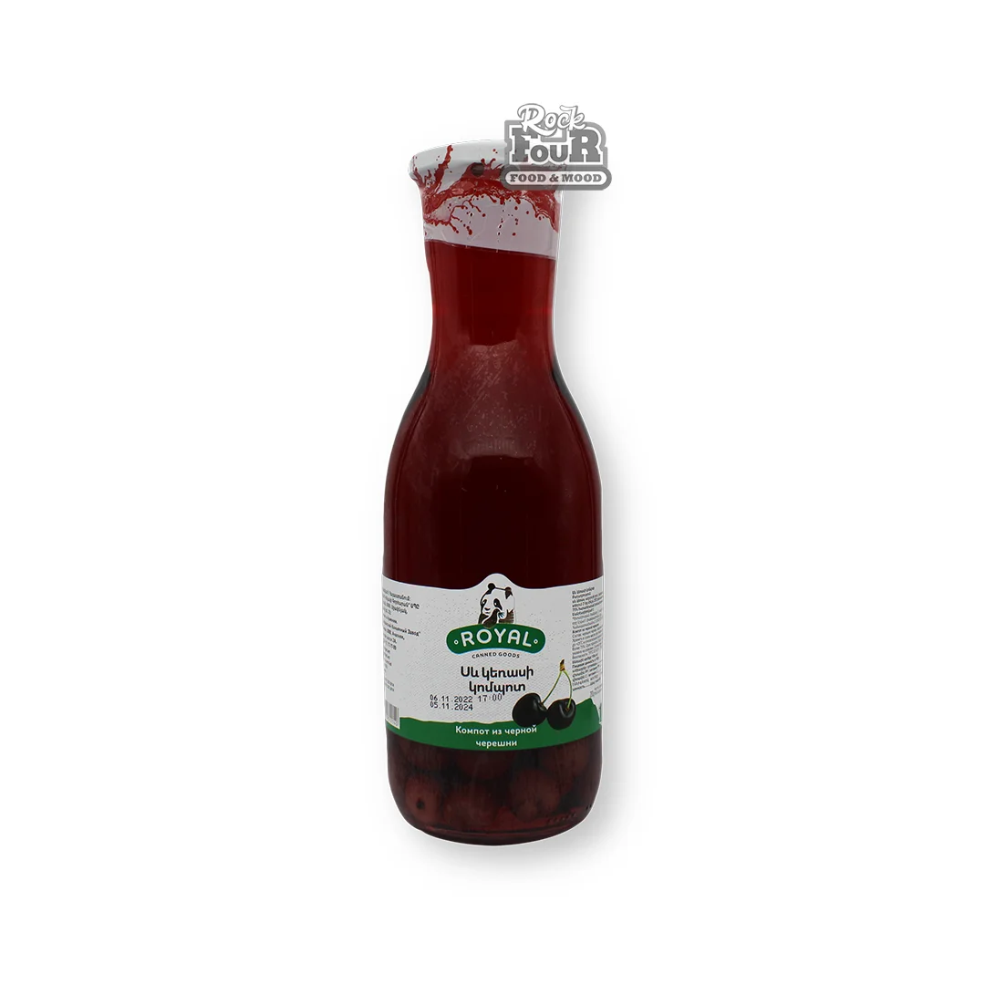Compote "Royal" of black cherries 1l